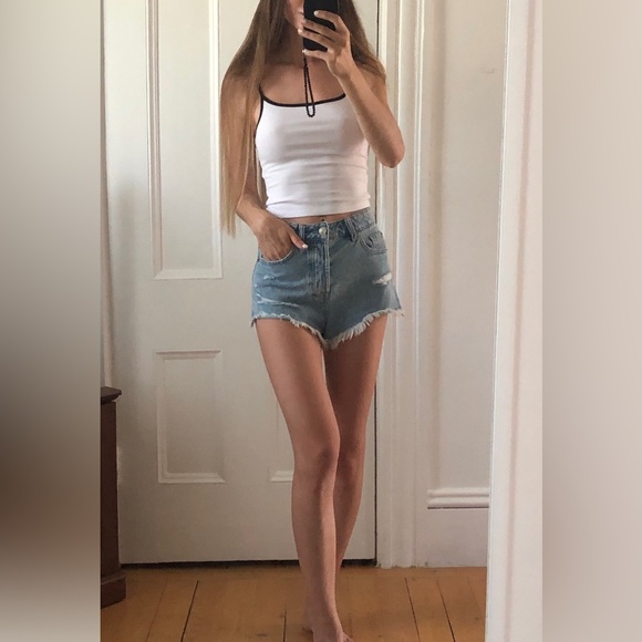 Stradivarius High Waisted Denim Shorts size 02 eu 34 - Picture 11 of 11